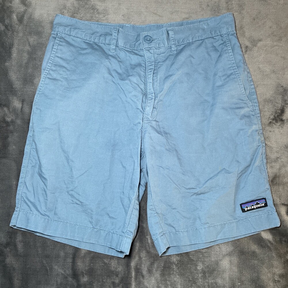 Patagonia Lightweight Shorts Men 28 Pigeon Blue Organic Cotton Hemp 57805